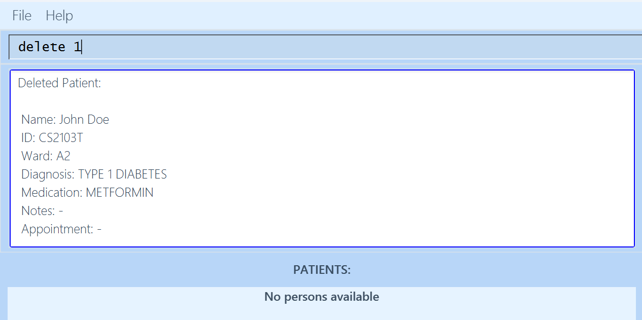 delete patient result