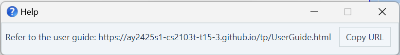 help message
