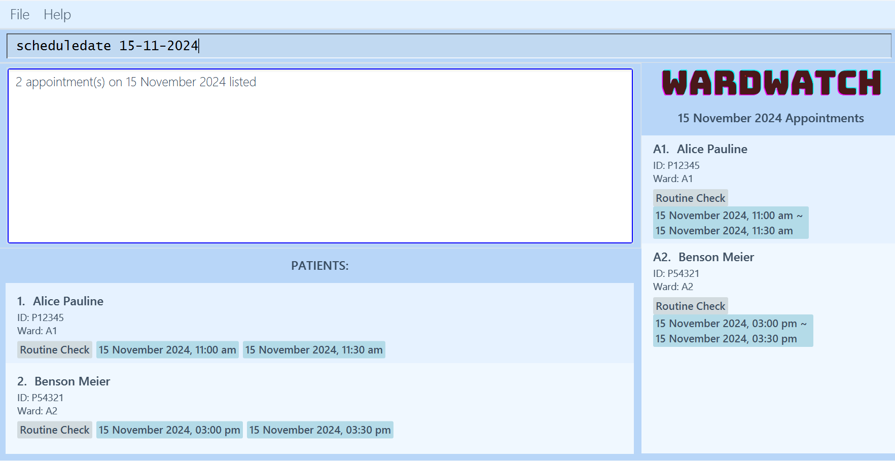 scheduledate result